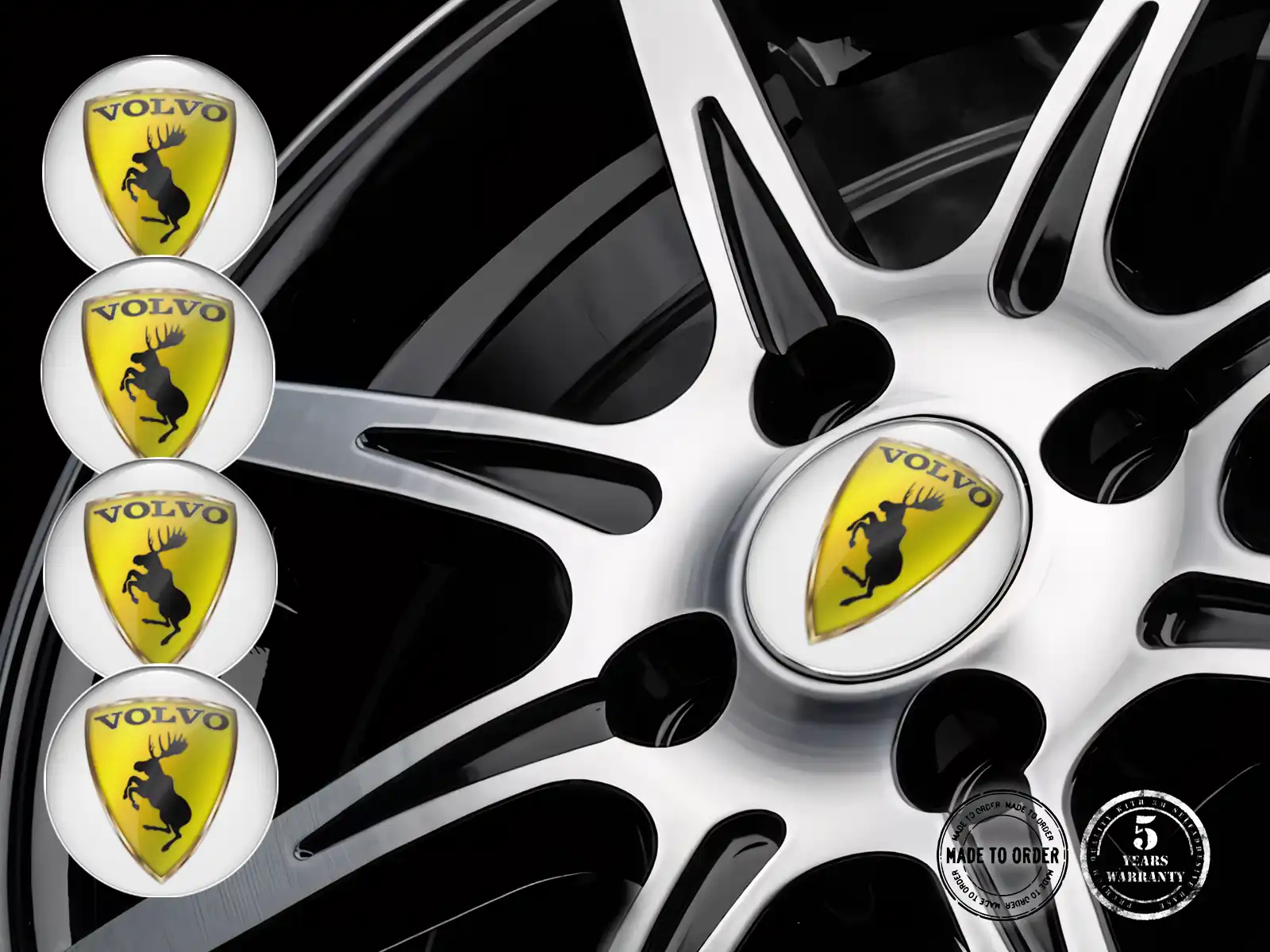 Volvo Calcomanía de Rueda Estilo Insignias Silicona Racing